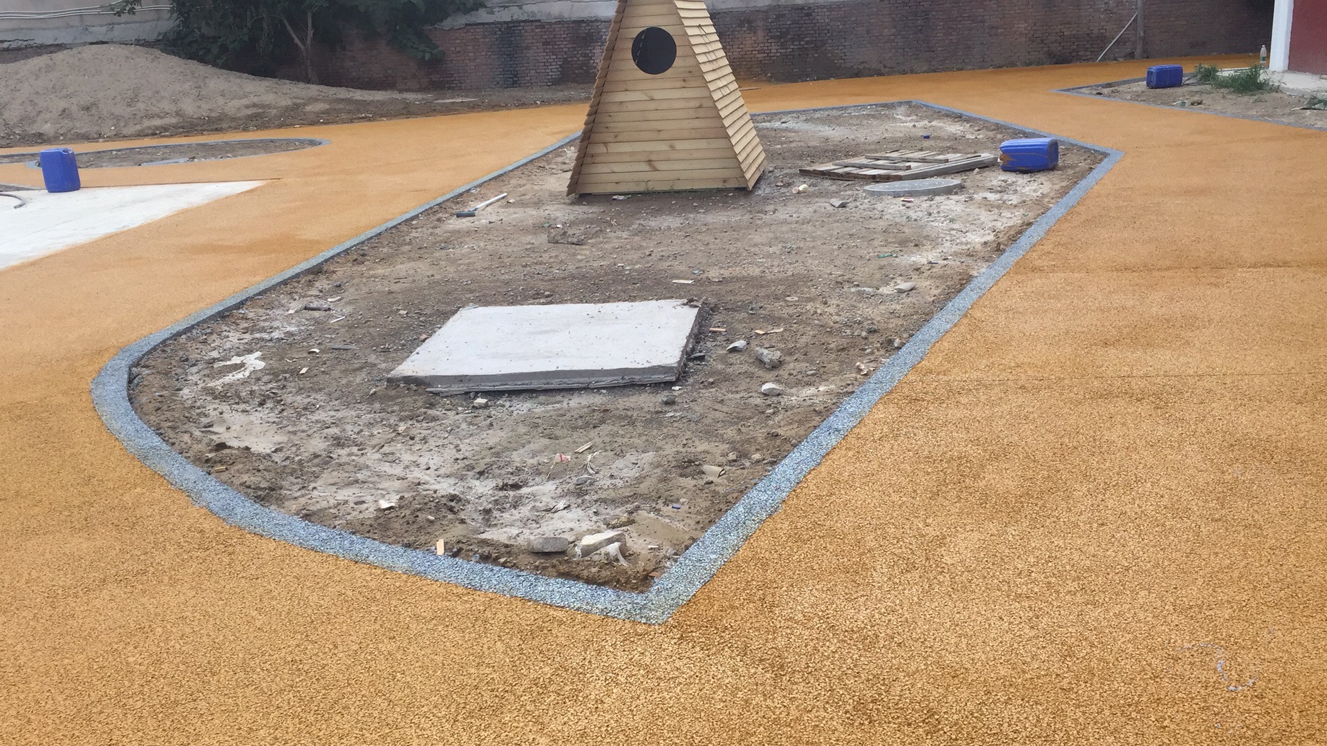 高碑店红黄蓝幼儿园透水混凝土